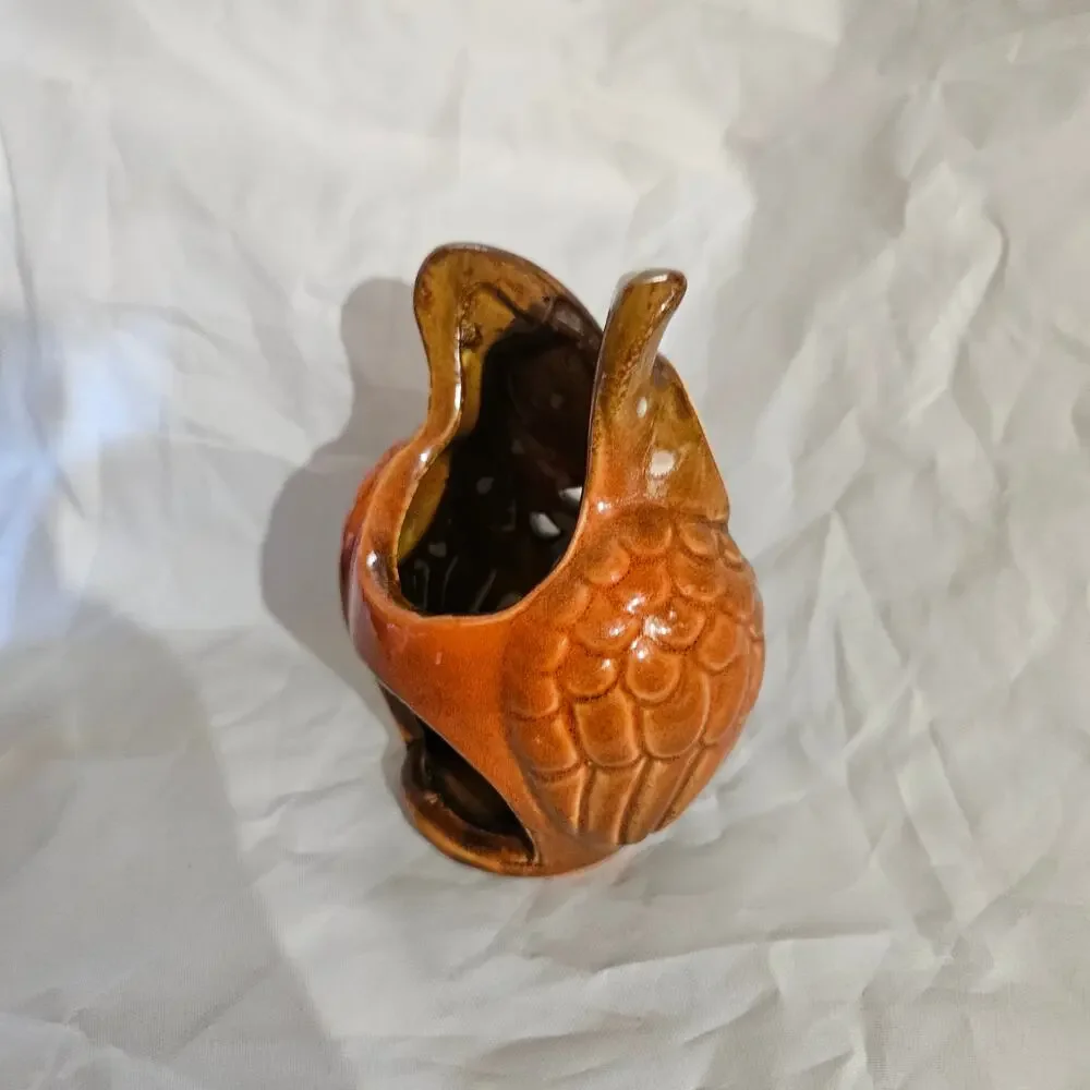 Vintage Ceramic Owl Votive Candle Holder 4.5 Tall